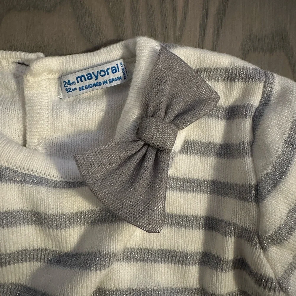 MAYORAL BABY GIRL SWEATER WITH TULLE SKIRT NWOT